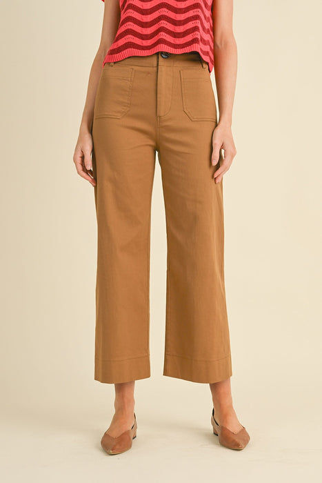 Patch Pocket Wide Leg Pant