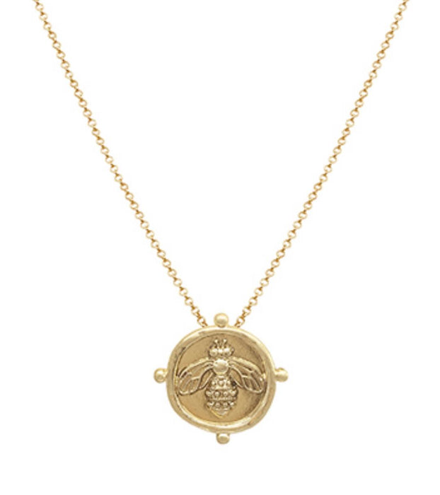 Vintage Inspired Gold Bee Necklace