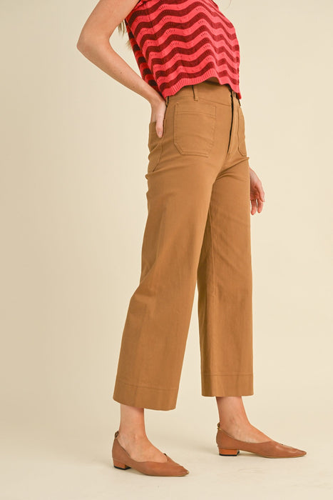 Patch Pocket Wide Leg Pant