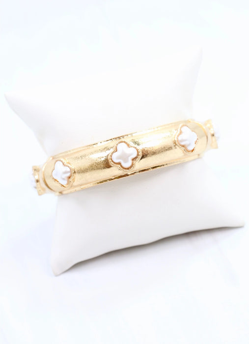 Puffed Clover Stretch Bracelet