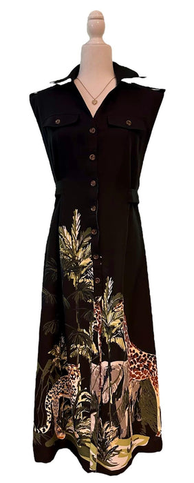 Safari Scene Midi Shirtdress