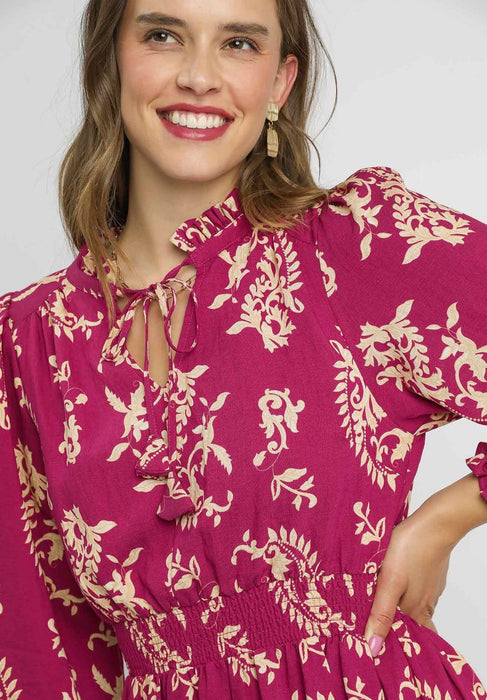 Paisley Print Midi Dress